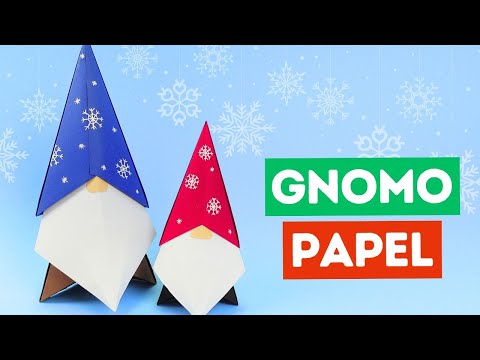 Cómo hacer Gnomos navideños fáciles con papel