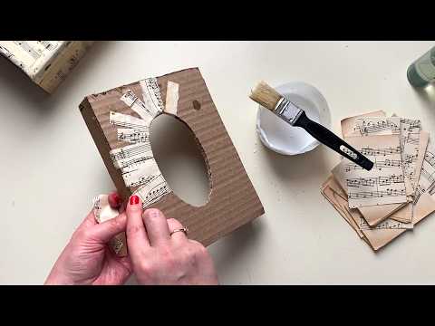 DIY How to Make a Jewelry Box from Cardboard, Rice, and Hot Glue