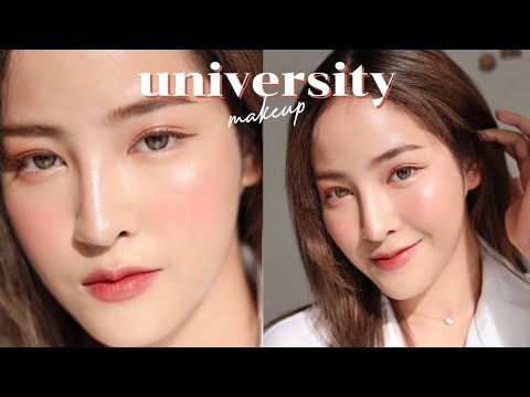 แต่งหน้าไปเรียนแบบง่ายๆ งานละมุน University makeup 🏫📚| Soundtiss