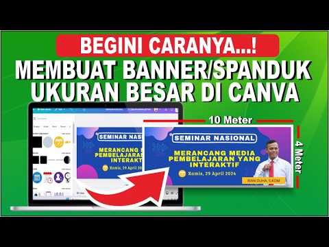 Cara Membuat Banner Ukuran Besar di Canva | Membuat Spanduk di Canva Tidak Pecah