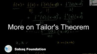 More on Tailor's Theorem