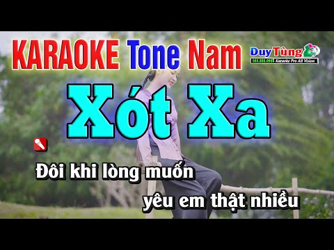 Karaoke || Xót Xa – Tone Nam  (PB 2022)  Nhạc Sống Duy Tùng