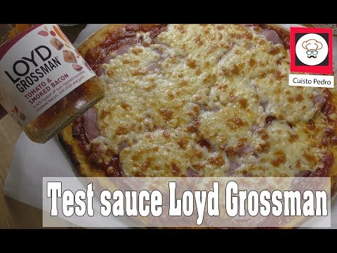 Recette pizza sauce bacon Loyd Grossman test produit