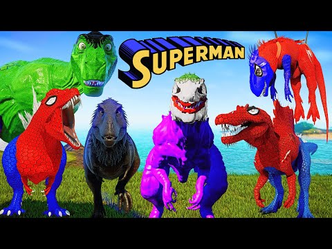 Spiderman Spinosaurus, Hulk, Indoraptor Shark's Battle Strategy REVEALED!