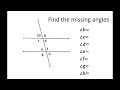Finding Missing Angles with Parallel Lines and Transversals