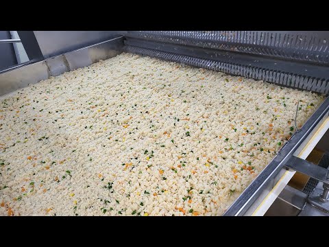 overwhelming production scale! amazing korean fried rice factory / 압도적인 새우 볶음밥 대량 생산 과정. 한국의 볶음밥 공장