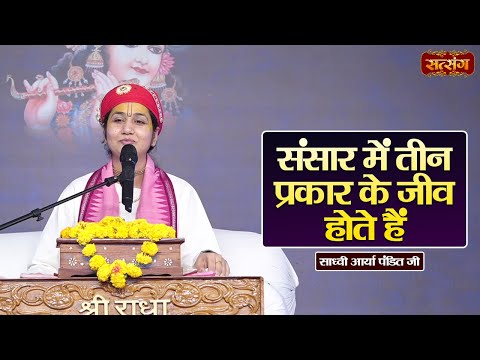 संसार में तीन प्रकार के जीव होते हैं | Sadhvi Arya Pandit ke Pravachan | Satsang TV