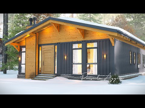 Shipping Container House - Cozy Winter