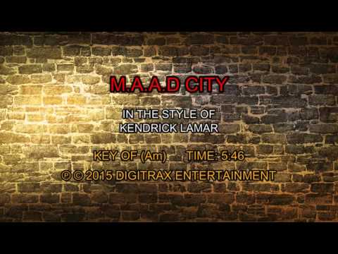 Kendrick Lamar ftg. Mc Eiht – M.A.A.D. City (Backing Track)