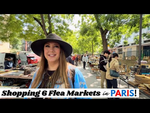WE SHOPPED SIX FLEA MARKETS! | Thrift With Me | Paris, France