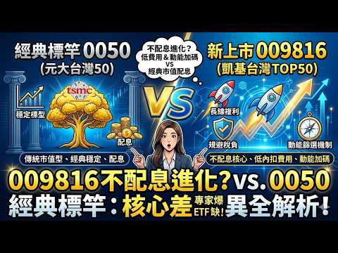 009816與0050全解析：市值型ETF巔峰之戰!#富人思維 #財富自由 #被動收入