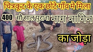 चित्रकूट के एक गाँव मे मिला 400 सौ साल पुराना नाग नागिन का जोड़ा #Rescue #naag_nagin #snakevideo