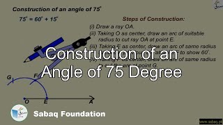 Construction of an Angle of 75 Degree