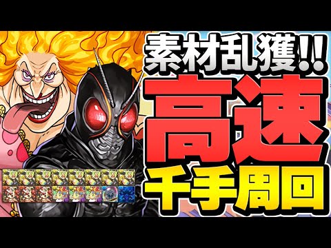 BLACKSUNで千手周回！これが新時代の最強リーダー！1周10分程度で報酬乱獲しよう！【パズドラ】