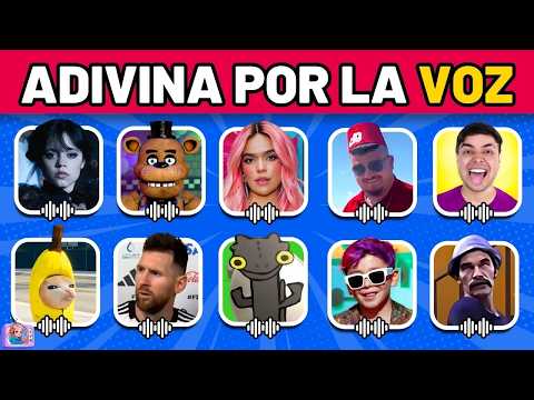 ADIVINA POR LA VOZ 🔊 🎶🎤 Xavi, Peso Pluma, Merlina, Karol G, Yolo, Fede Vigevani, FNAF, Tony de Picus