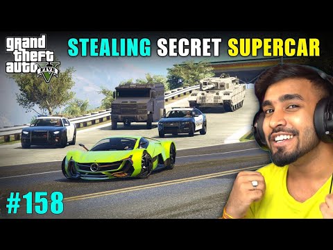 STEALING SECRET SUPERCAR | GTA V #158 GAMEPLAY | TECHNO GAMERZ GTA V #158 | UJJAWAL GAMER NEW VIDEO