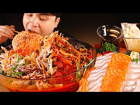 무더운 여름날 시원한 물회와 회 먹방~!! 리얼사운드 ASMR social eating Mukbang(Eating Show)