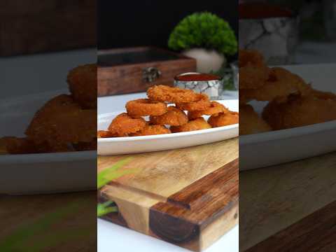 Crispy Spicy Onion Rings Recipe – Best Evening Snack 😋 #shorts