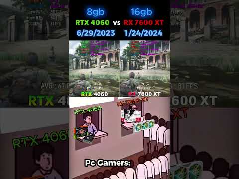RTX 4060 vs RX 7600 XT #pc #pcbuilding #amd #gaming #gamingpc #gpu #graphicscard #cpu #nvidia #intel