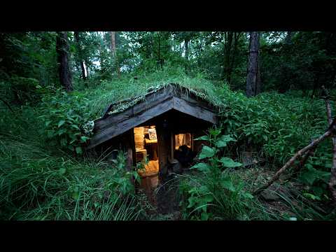 I Spent 24 Hours in an Old Damp Hut, Escaping from Wild Boars
