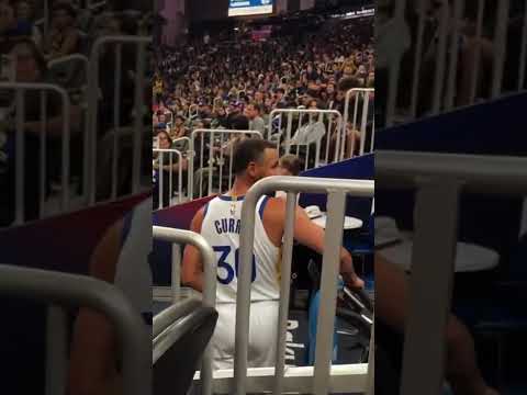 Stephen Curry stepped away from baby Caius after saying "HI" , and he called him back 🥹