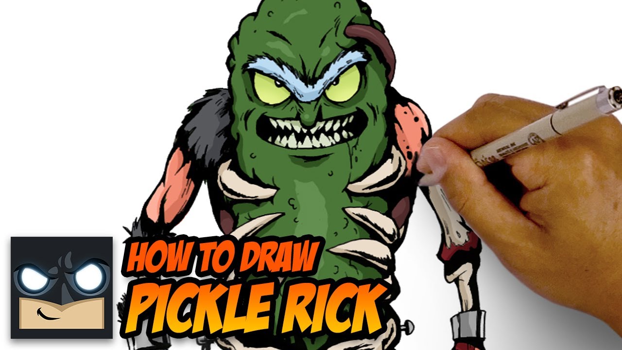 How To Draw Pickle Rick - Rick and Morty Sketch Tutorial
