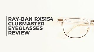 Ray Ban Rx5154 Clubmaster 5762 Eyeglasses In Transparent Brown Smartbuyglasses Usa