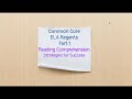 Strategies for Success in Reading Comprehension