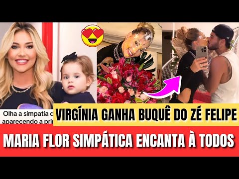 MARIA FLOR ENCANTA COM SUA SIMPATIA NO TELETON E VIRGÍNIA GANHA BUQUÊ DO MARIDÃO ZÉ FELIPE 😍