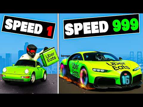 Upgrading From Slowest to Fastest Uber Eats Car in GTA 5