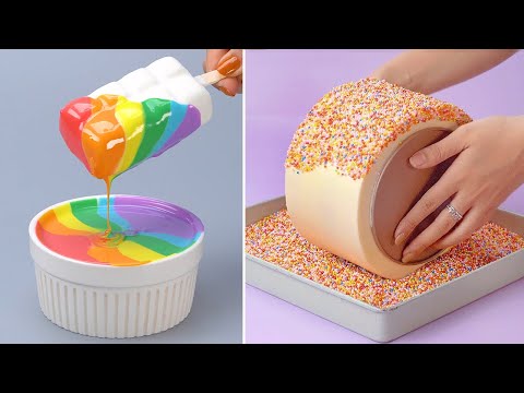 Fantastic Rainbow Cake You Need To Try | Delicious Spunki Cake And Chocolate Compilation