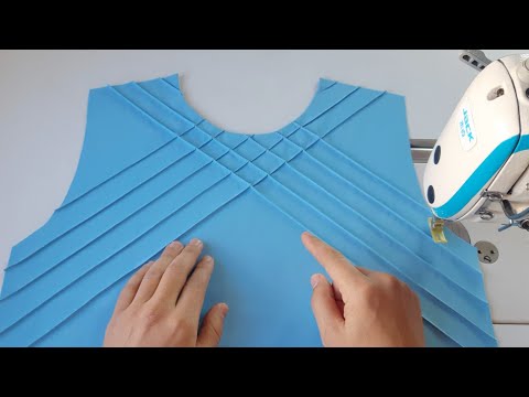 Beautiful very easy popular collar neck cutting and stitching// unique neck design