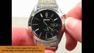 Instructions: How to Set the Day and Date of a Watch - YouTube