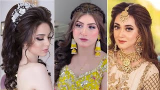 3 Elegant Kashees Bridal Hairstyle l wedding hairstyles l Walima Bridal Hairstyles l curly hairstyle