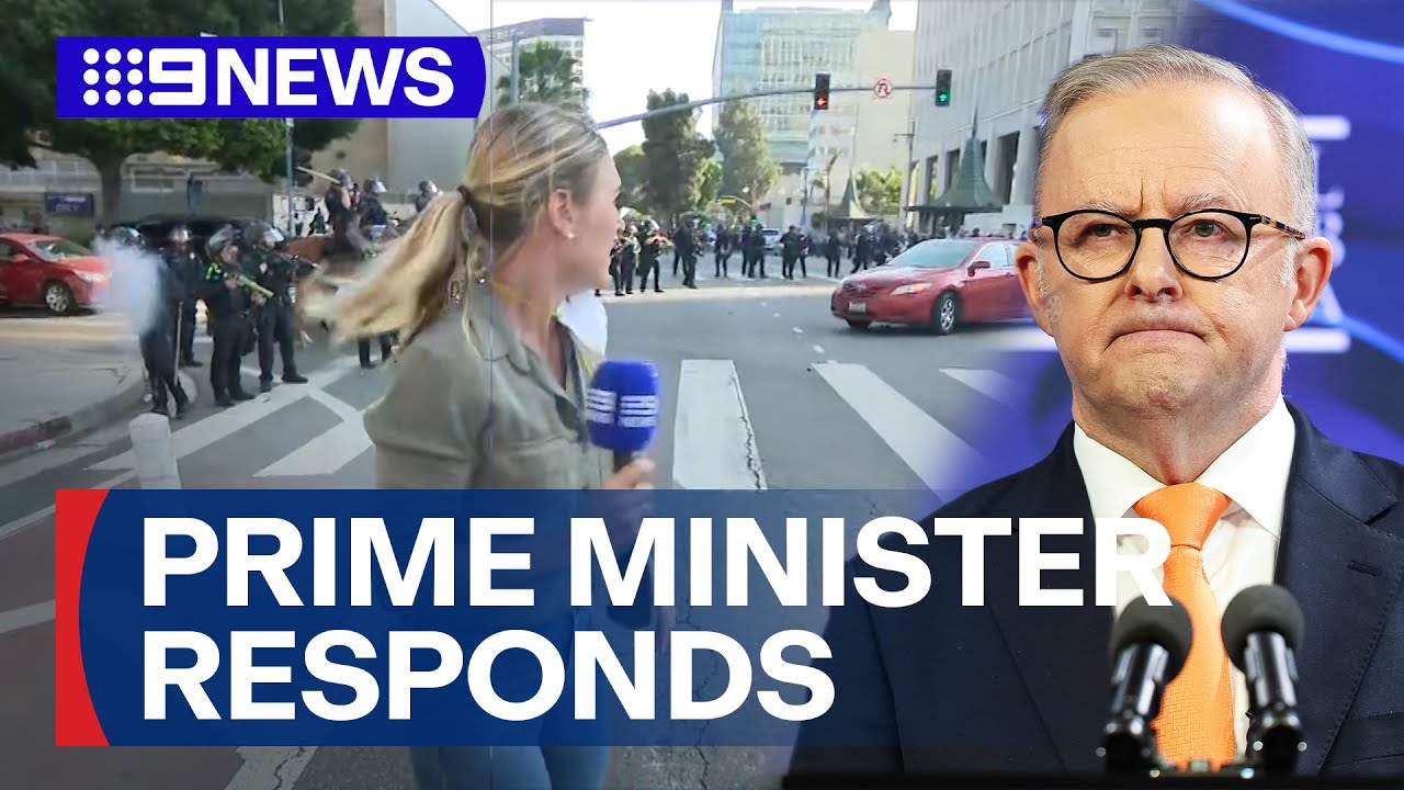 Australian Prime Minister responds to “horrific” L.A. footage | 9 News Australia