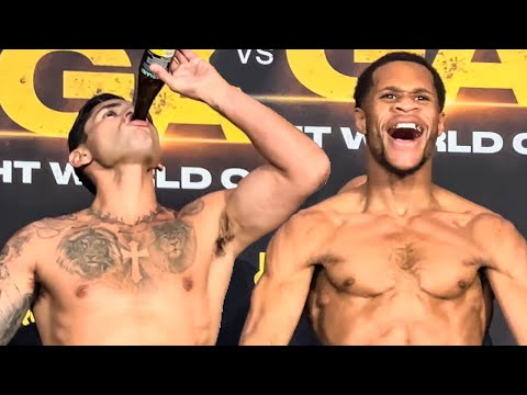 Overweight ryan garcia drinks a beer during weigh-in vs devin haney • weigh-in & heated face off