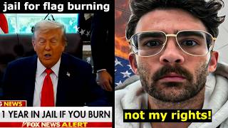 JUST NOW: Flag burning is officially criminal. Libs CRASHING OUT. 😂😂😂