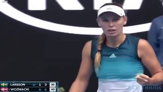 Caroline Wozniacki vs Johanna Larsson 2019 Australian Open Highlights