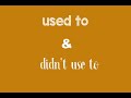 Understanding 'Used to' and 'Didn't Used to'