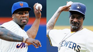 ICONIC celebrities throwing first pitches! 🤩 (Ft. 50 Cent, Snoop Dogg, Michael Jordan AND MORE!)