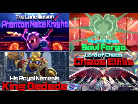 All Boss Splash Screens - Kirby and the Forgotten Land + Star-Crossed World