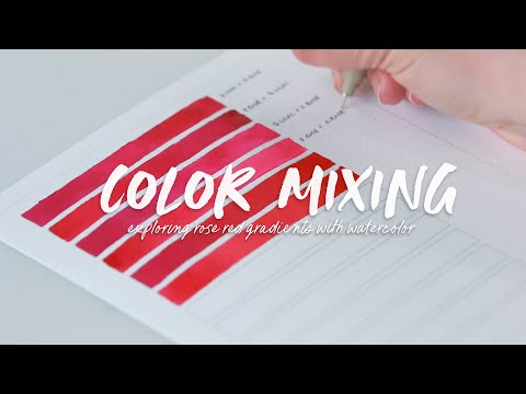 Color Mixing Rose Reds with Watercolor