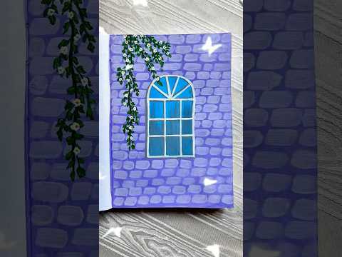 dreamy lavender wall easy painting ✨ #diy #art #painting #shorts #shortvideo #shortsfeed #viral