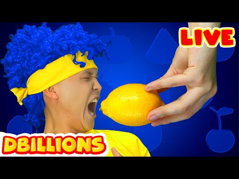 LIVE - D Billions Yummy Fruits & Vegetables Educational Songs for Kids | Juicy Fruits Om-Nom-Nom