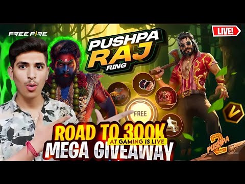 FREE FIRE LIVE 🤫PUSHPA RAJ🤩 NEW BUNDEL GIVEAWAY| | TEAMCODE | FF GIVEAWAY #lokeshgamerlive