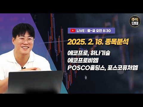 2025년 2월 18일 에코프로, 하나기술, 에코프로비엠, POSCO홀딩스, 포스코퓨처엠