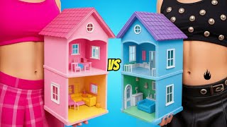 Tiny Home Organizing Hacks for Dolls! Alt vs Soft Challenge💰by 123GO!