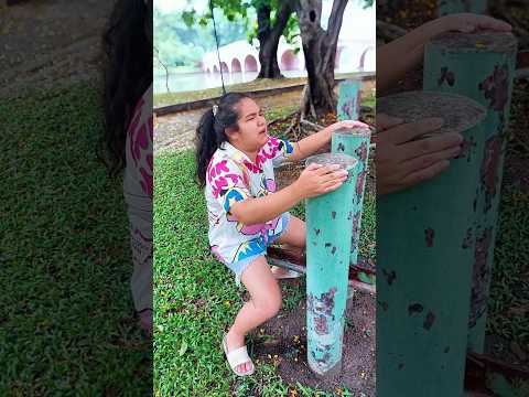 แกล้งพี่เบลให้พี่เบลเล่นม้าโยกที่พังแล้ว เจ็บก้นมาก #funny #comedy