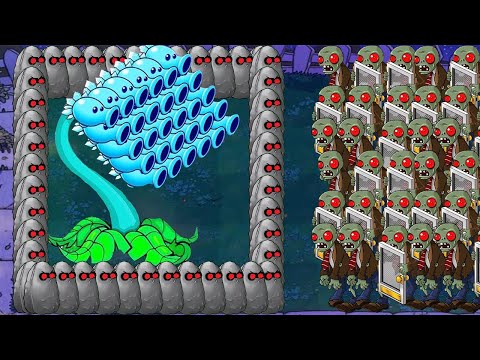 Plants vs Zombies - 99 Gatling Pea vs Winter Melon vs 999 Zombies 