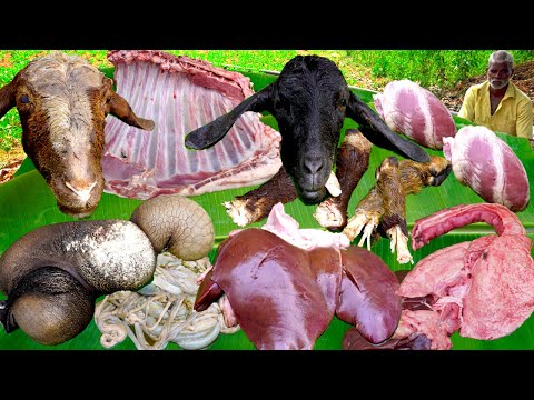 MUTTON PARTS CURRY | Mixed Mutton Parts Gravy | Goad Special Parts Recipe | Cooking Lamp All Parts
